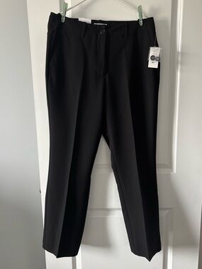 Women’s Straight Leg Black Dress Pants - Classic Tailored Fit